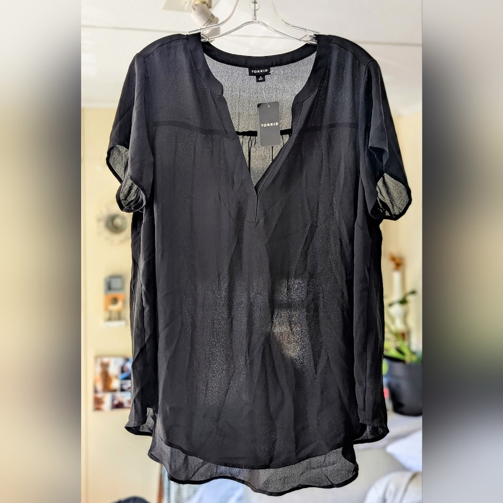 Torrid Sheer Black Top